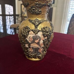 Gold and Black Decorative Vase